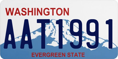 WA license plate AAT1991