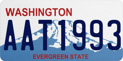 WA license plate AAT1993