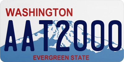 WA license plate AAT2000