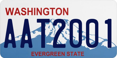 WA license plate AAT2001