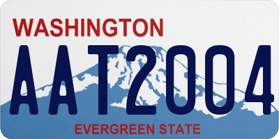 WA license plate AAT2004