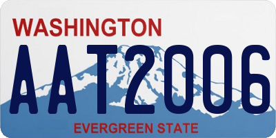WA license plate AAT2006