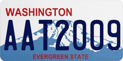 WA license plate AAT2009