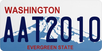 WA license plate AAT2010