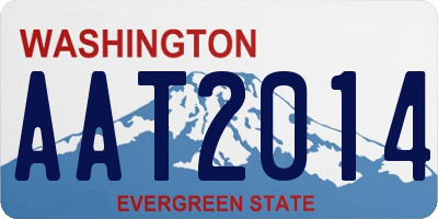 WA license plate AAT2014