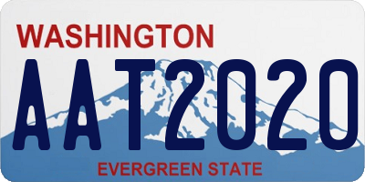 WA license plate AAT2020