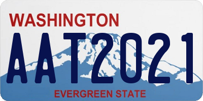 WA license plate AAT2021