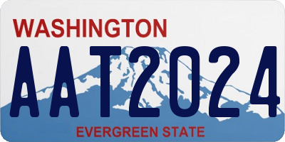 WA license plate AAT2024