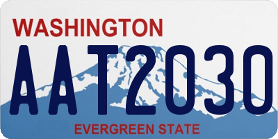 WA license plate AAT2030