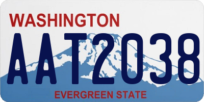 WA license plate AAT2038