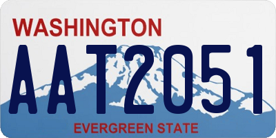 WA license plate AAT2051
