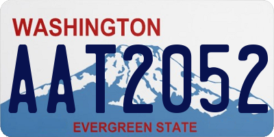 WA license plate AAT2052