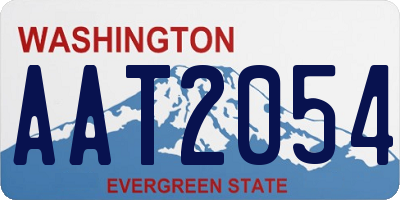 WA license plate AAT2054