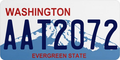 WA license plate AAT2072