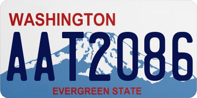 WA license plate AAT2086