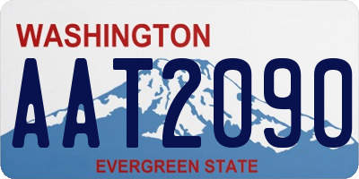 WA license plate AAT2090