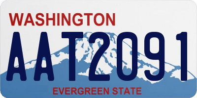 WA license plate AAT2091