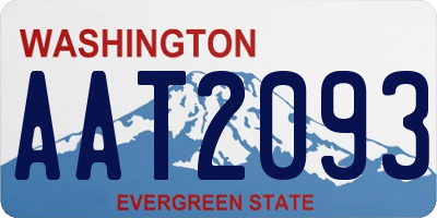 WA license plate AAT2093