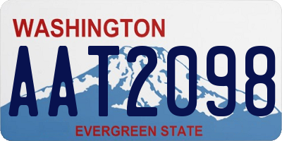 WA license plate AAT2098
