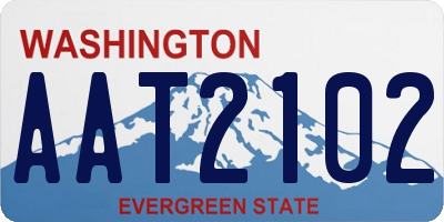 WA license plate AAT2102