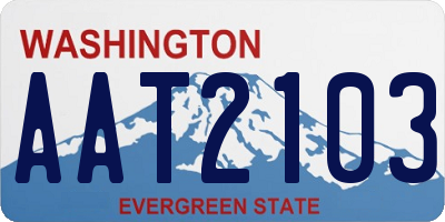 WA license plate AAT2103