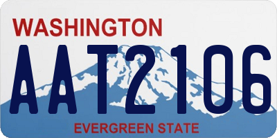 WA license plate AAT2106