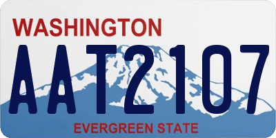 WA license plate AAT2107