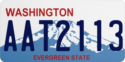 WA license plate AAT2113