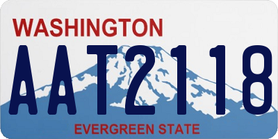 WA license plate AAT2118