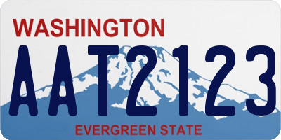 WA license plate AAT2123