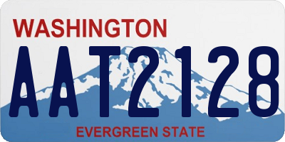 WA license plate AAT2128