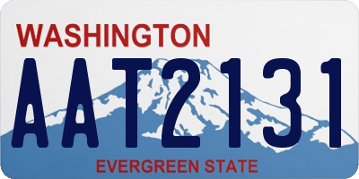 WA license plate AAT2131