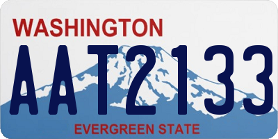 WA license plate AAT2133