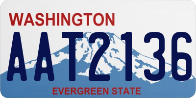 WA license plate AAT2136