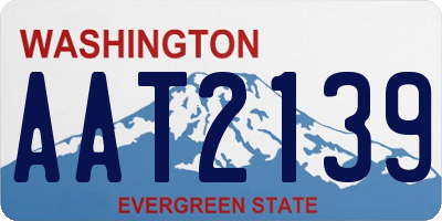 WA license plate AAT2139
