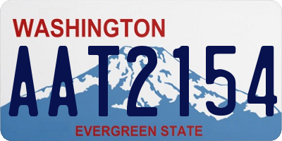 WA license plate AAT2154