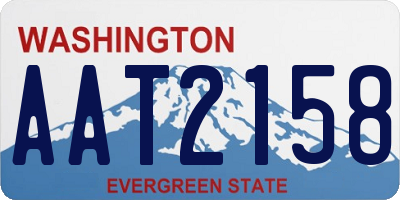 WA license plate AAT2158