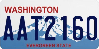 WA license plate AAT2160