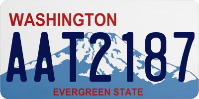 WA license plate AAT2187