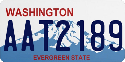 WA license plate AAT2189