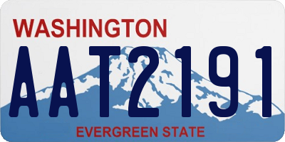 WA license plate AAT2191