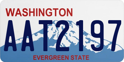 WA license plate AAT2197