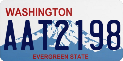 WA license plate AAT2198
