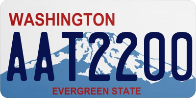 WA license plate AAT2200
