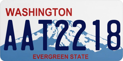 WA license plate AAT2218