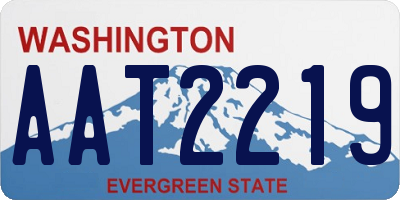 WA license plate AAT2219
