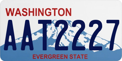 WA license plate AAT2227