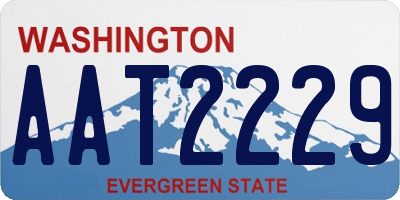 WA license plate AAT2229