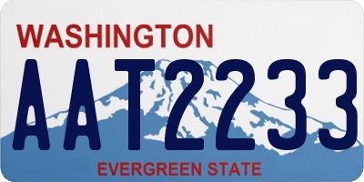 WA license plate AAT2233