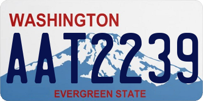 WA license plate AAT2239
